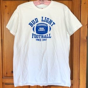 Hanes Bud Light Football Tshirt Nwot Sz 